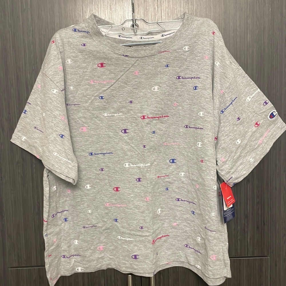 Champions Short Sleeve Cotton Crop Top Size: 1X